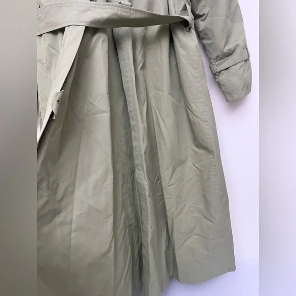 VTG 80’s Burberrys Trench Coat Full Removable Lining Nova Women’s 14 Extra Long - Picture 3 of 16